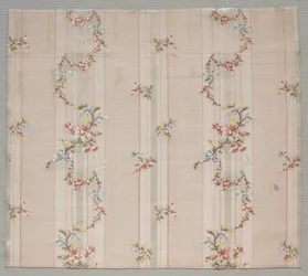 Fragmento de tafetá, 1774-1793.