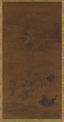 Cavaleiros tártaros, dinastia Ming, 1368-1644.