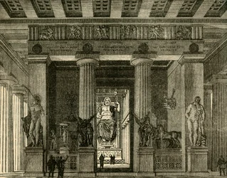 Templo de Olympia, restaurado, 1890.