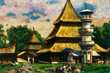 Templo em Kota Baru, Sumatra oriental, c1928.
