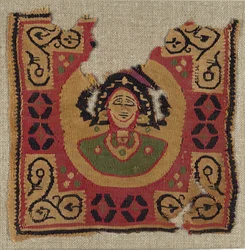 Fragmento têxtil, copta, séc. VI-VII.