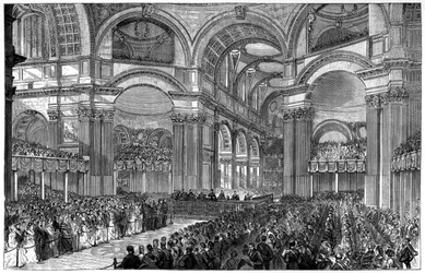 Serviço de ação de graças na Catedral de St Pauls, Londres, 1900