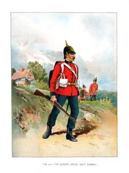 2º, The Queens Royal West Surrey, c1890