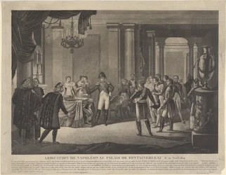 A abdicação de Napoleão em Fontainebleau, 1814