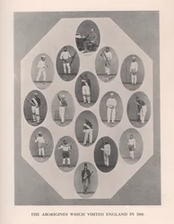 Os aborígines que visitaram a Inglaterra em 1868, 1912.