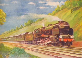 O Ace Atlantic Coast Express, SR, em Weybridge Cutting, 1940