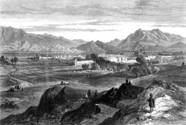 A Guerra do Afeganistão: Jalalabad de Pipers Hill, Afeganistão, 1879