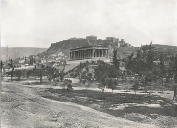 Ágora e Acrópole, Atenas, Grécia, 1895.