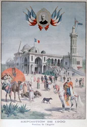 O pavilhão argelino na Exposição Universal de 1900, Paris, 1900