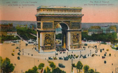 O Arco do Triunfo e o Túmulo do Soldado Desconhecido, Paris, c1920
