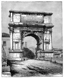 O Arco de Tito, Roma, Itália, 1882