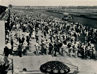 A pista de corrida de Arlington, Chicago, c1930