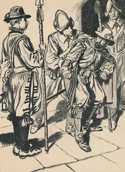 A prisão de Guy Fawkes, c1907.