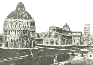 O Batistério, a Catedral e a Torre Inclinada, Pisa, Itália, 1895.