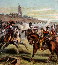 A Batalha de Naseby, 1645, c1850