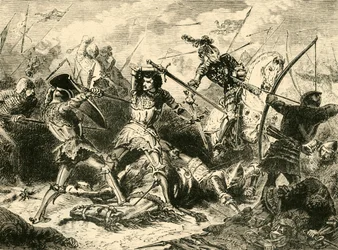 A Batalha de Agincourt, 1415, 1890.