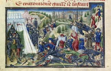 A Batalha de Hastings Da Grande Crônica da Normandia por Yates Thompson