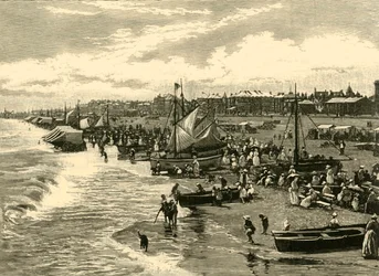 A praia, Yarmouth, 1898.