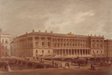 A Bolsa de Valores de Berlim na Burgstrasse, finais dos anos 1860 e início dos anos 1870