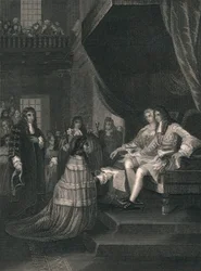 A Declaração de Direitos Apresentada a William e Mary, 1689, em meados do século XIX.
