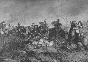 O relógio preto 42º Highlanders reais em Quatre Bras, 1902