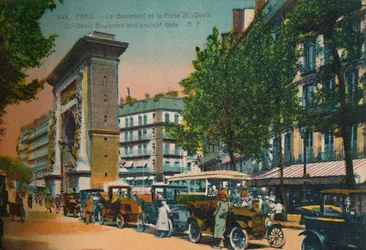 O Boulevard Saint-Denis e Porte Saint-Denis, Paris, c1920
