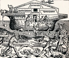 O edifício da arca supervisionado por Noé, 1493, 1903