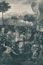 A queima de John Huss pelo Conselho de Constança, 6 de julho de 1415, 1907