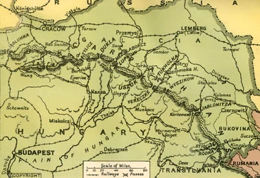 Os passes dos Cárpatos, 1919.