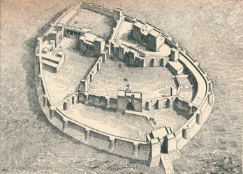 O castelo de Sendshirli no norte da Síria, c1902, 1903