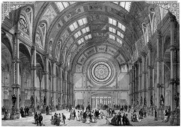 O salão central, Alexandra Palace, Londres, 1875