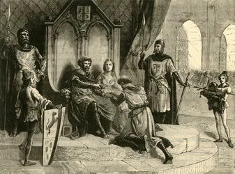 A Cerimônia do Serviço Feudal, séculos c9-10, 1890.