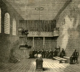 A capela em Newgate, c1872.