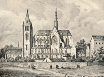 A igreja e parte da abadia de São Victor, 1915