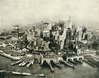 A cidade de Nova York, vista do ar, 1936.