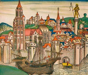 A cidade de Treviso com Carrack, 1493