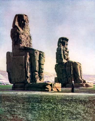 Os Colossos de Memnon, Tebas, Egito, 1933-1934