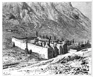 O Convento de Santa Catarina, Monte Sinai, Egito, 1895
