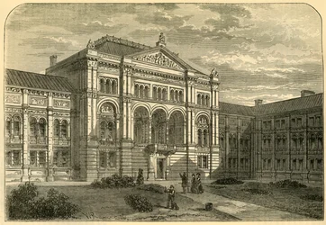 A corte da estação sul de Kensington, c1876.