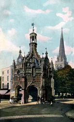 A cruz e a catedral, Chichester, Sussex Ocidental, início do século XX