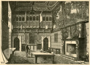 A sala de jantar, Hatfield, 1898.