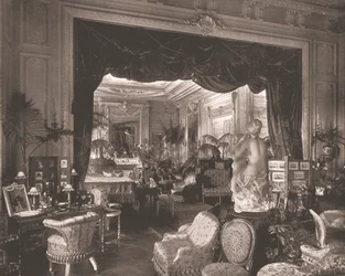 A sala de estar na casa de Sandringham, Norfolk, 1894.