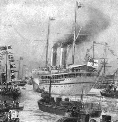 Excursão Colonial do Duque de Cornwall e York ... Partida do Ophir de Portsmouth, 1901.