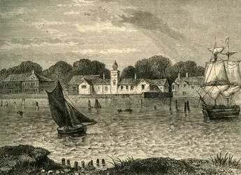 O Duque de Norfolks Almshouses, em 1796, c1878.