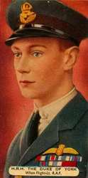 O duque de York quando era tenente de vôo na RAF, c1918 1935