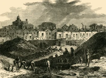 The Dust-Heaps, Somers Town, em 1836, c1876.