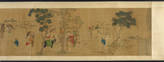Os Dezoito Eruditos em um Encontro Literário, dinastia Ming ou Qing, século XVII.