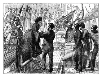 A imperatriz dos franceses que embarcam na gazela, 1870, final do século XIX