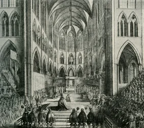 A entronização do rei Carlos II, 1902.
