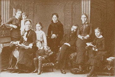 A família do colecionador, patrono e fundador da galeria Pavel Tretyakov